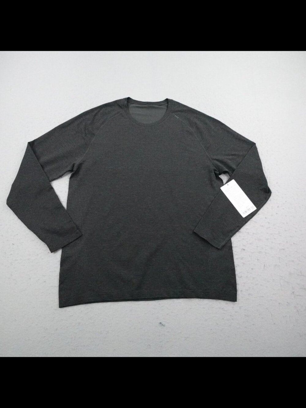 Lululemon Shirt Mens XL Grey Black Metal Vent Tech Long Sleeve Performance NEW